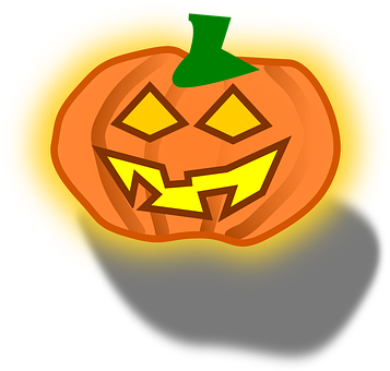 Glowing Halloween Pumpkin Illustration