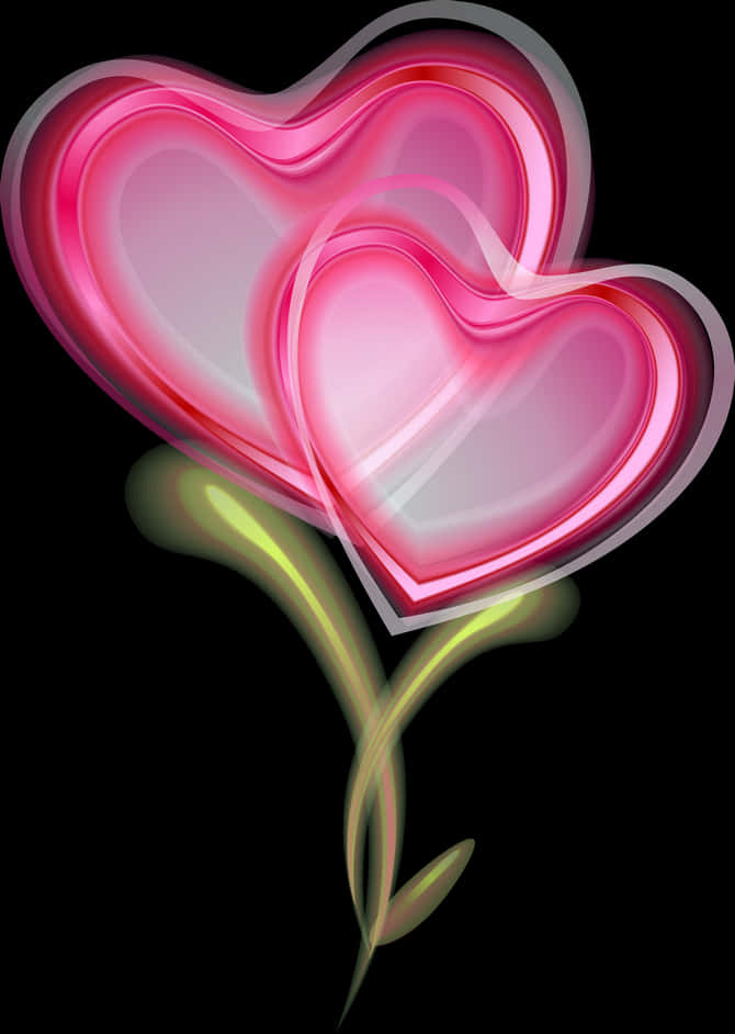 Glowing Hearts Clipart