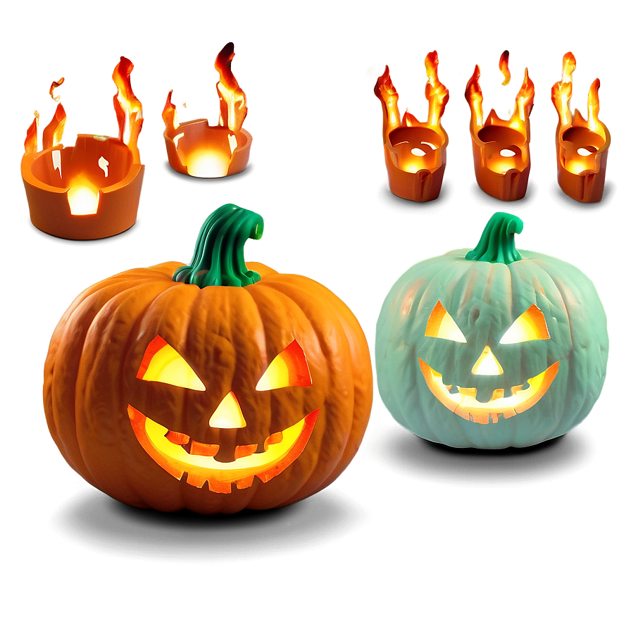 Glowing Jack-o-lantern Png 04292024