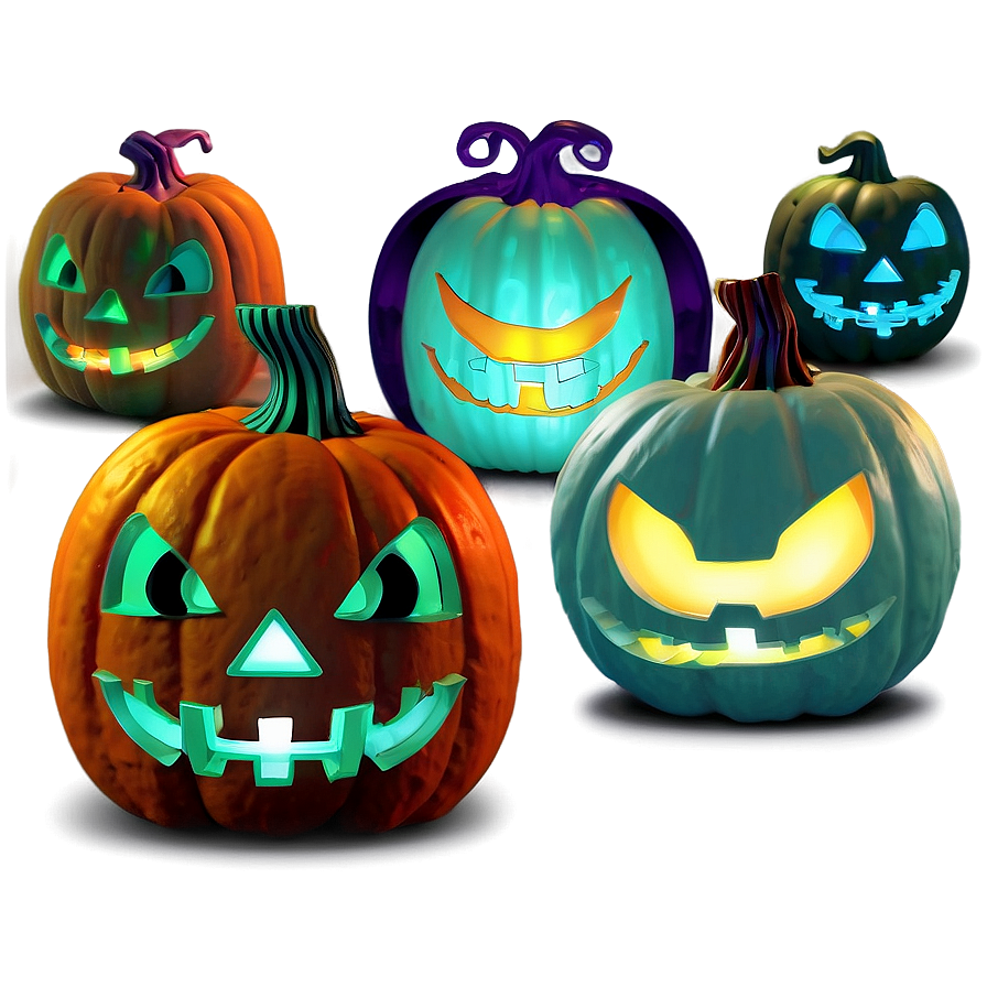 Glowing Jack-o-lantern Png 04292024