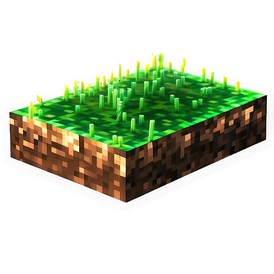 Glowing Minecraft Grass Block Png Yvj