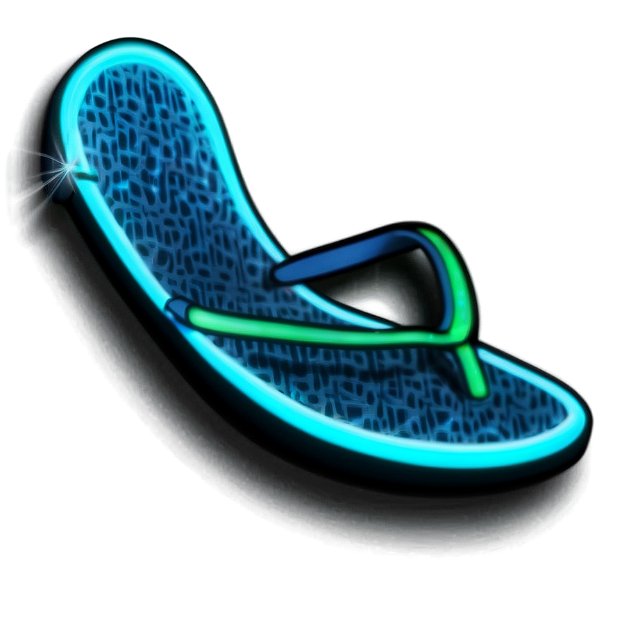 Glowing Neon Chancla Png 64