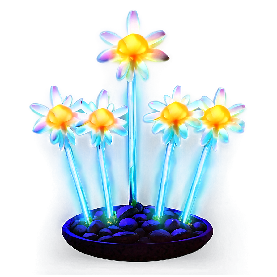 Glowing Neon Flowers Png 65