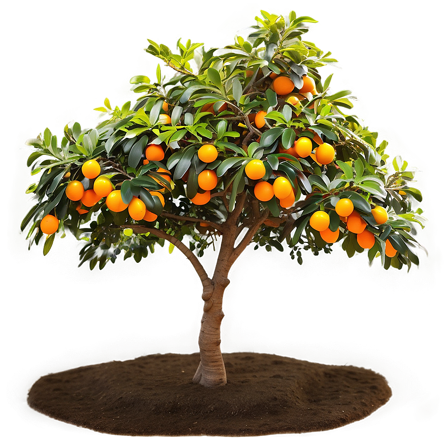 Glowing Orange Tree Png 06132024