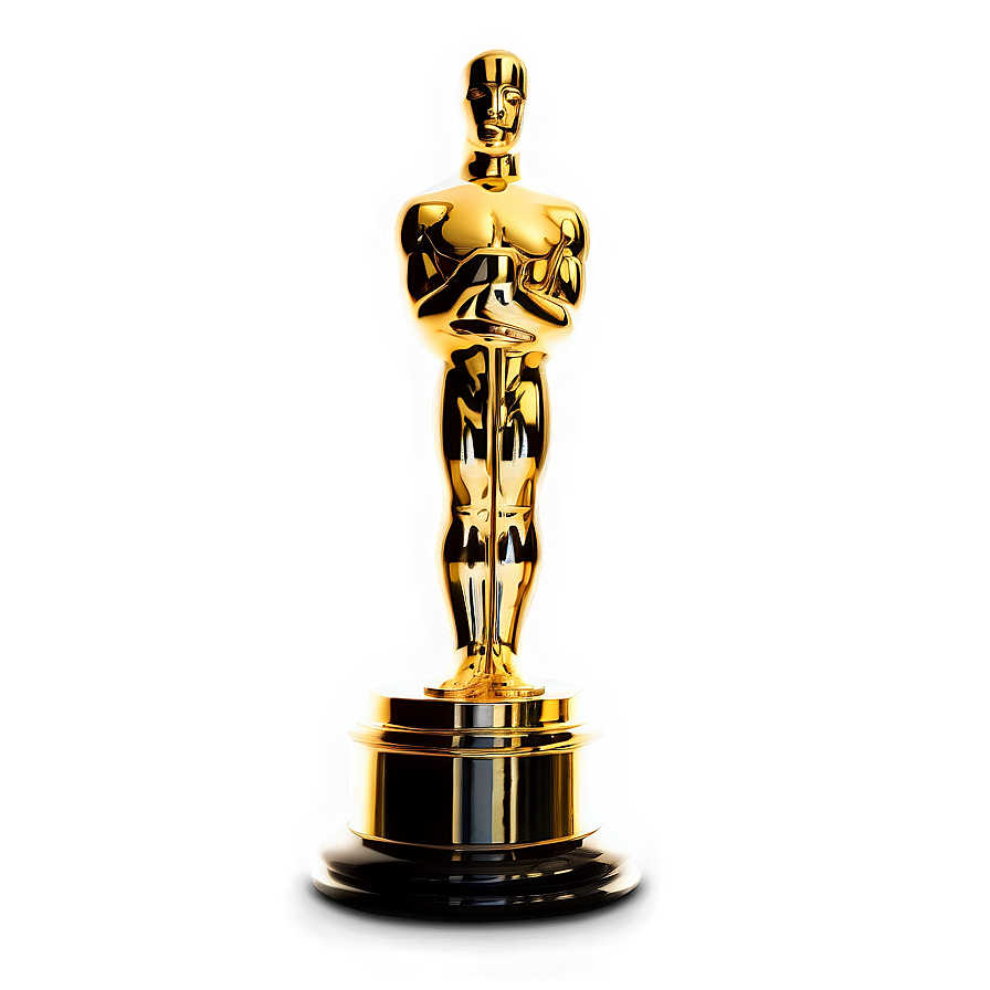 Glowing Oscar Trophy Png 5