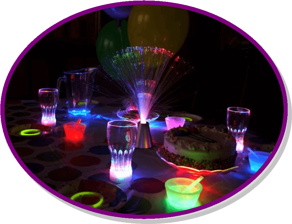 Glowing Party Table Setup