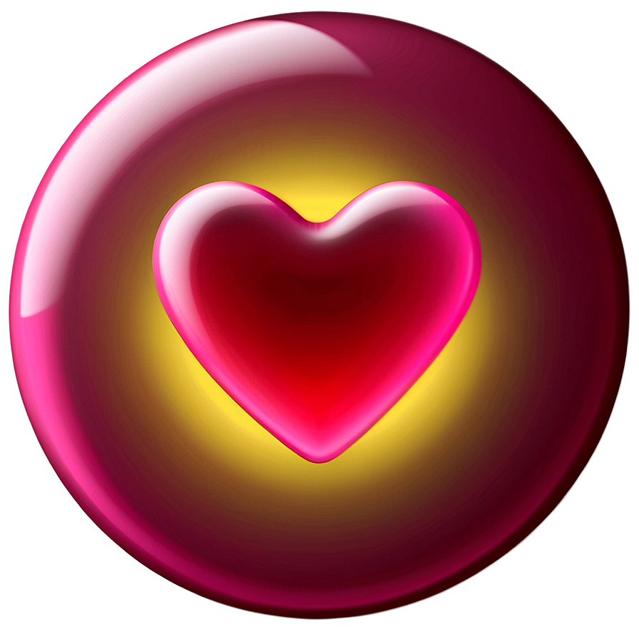 Glowing Pink Heart Emoji Png Rnl20