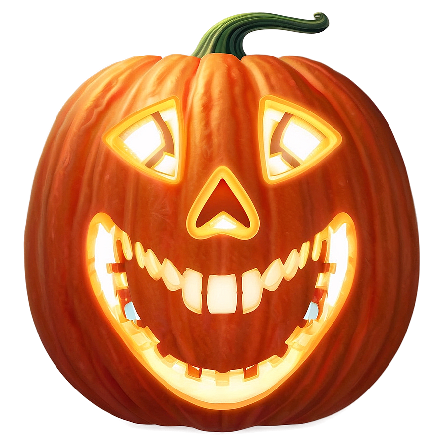 Glowing Pumpkin Face Illustration Png Ula