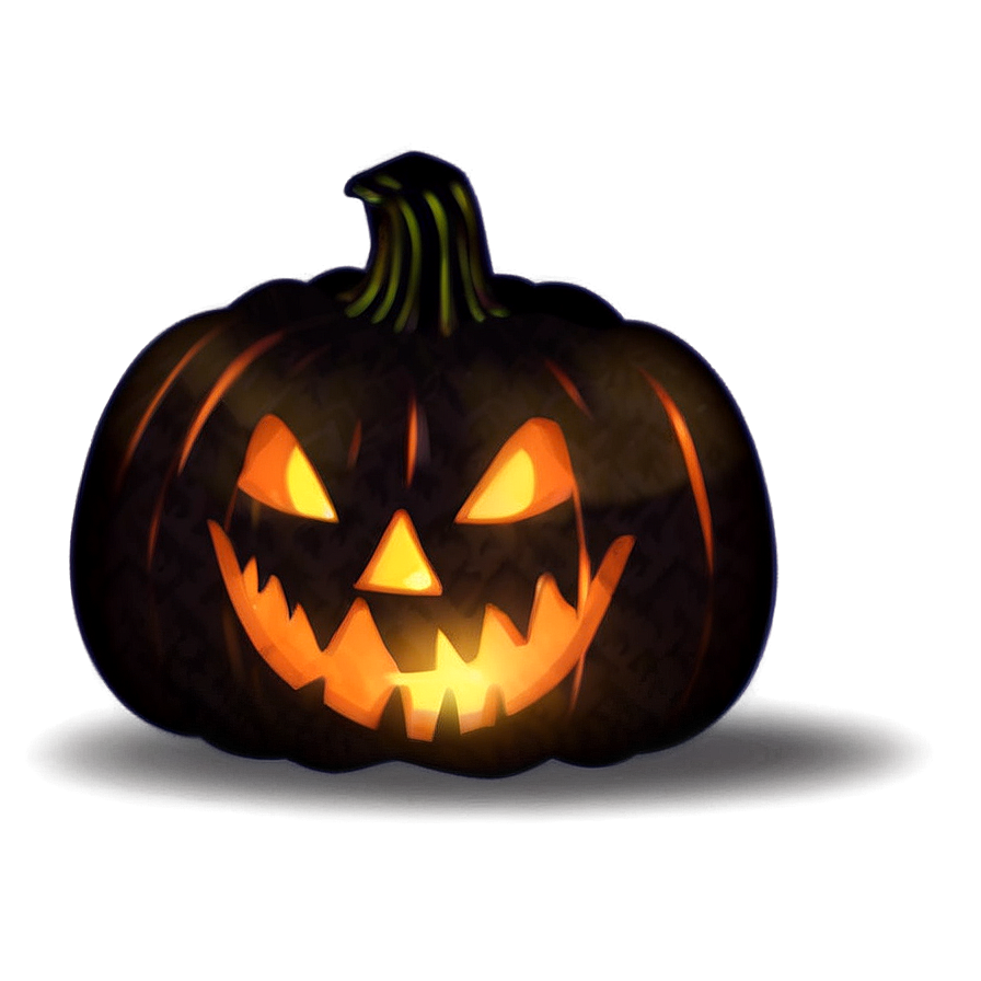 Glowing Pumpkin Silhouette Png Bfa65