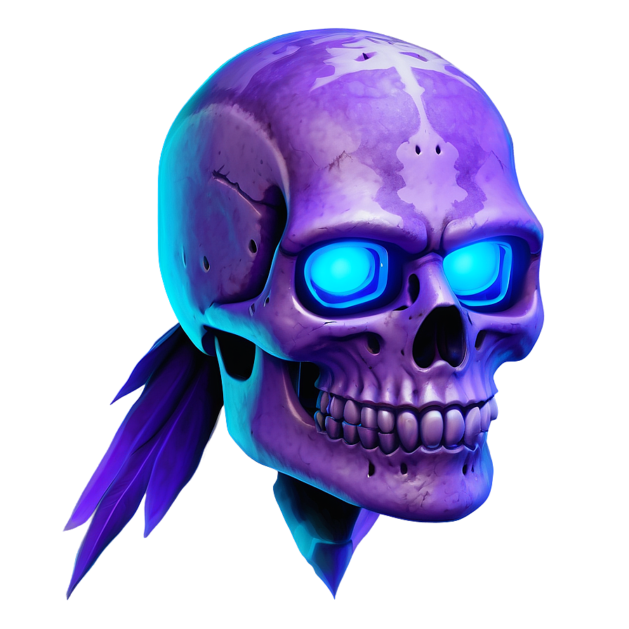 Glowing Purple Skull Trooper Graphic Png Can16