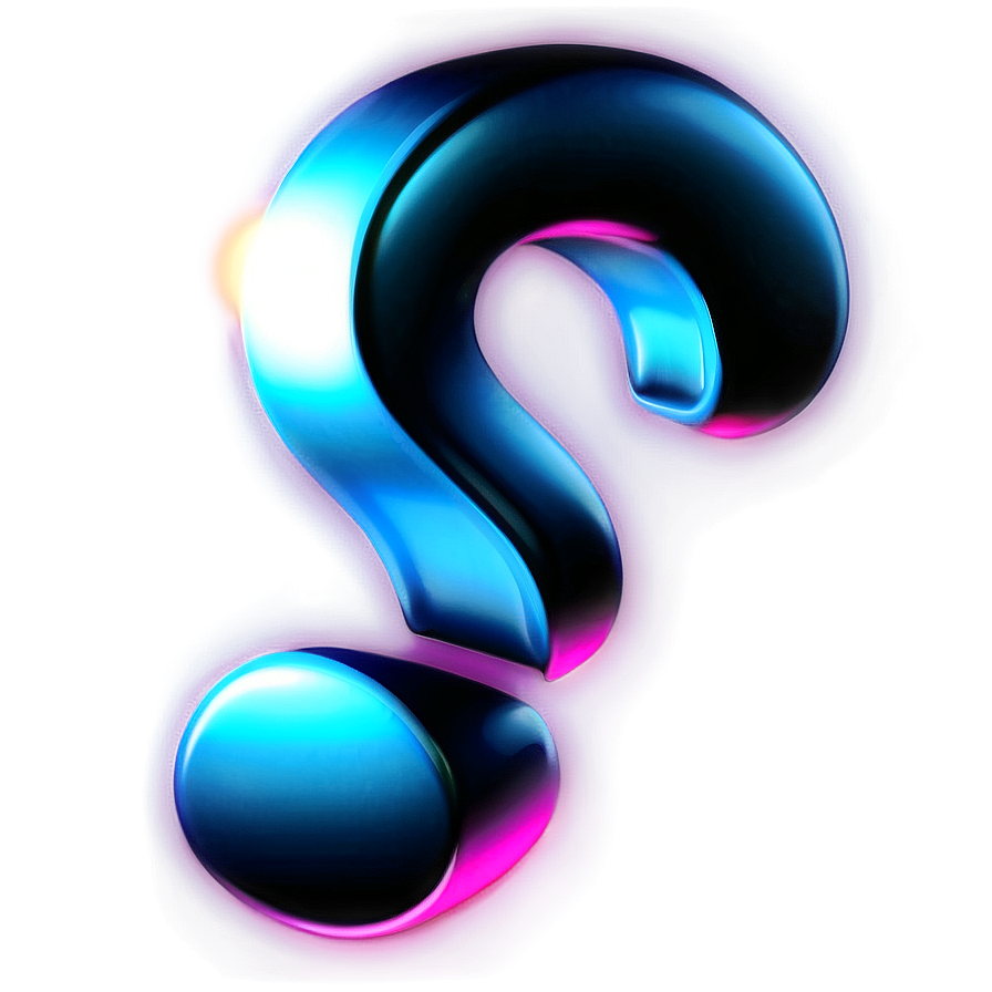 Glowing Question Mark Design Png Amq