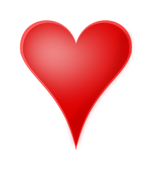 Glowing Red Heart Black Background