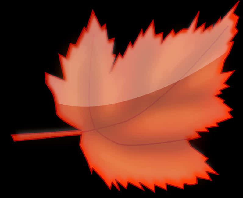 Glowing Red Maple Leaf Clipart