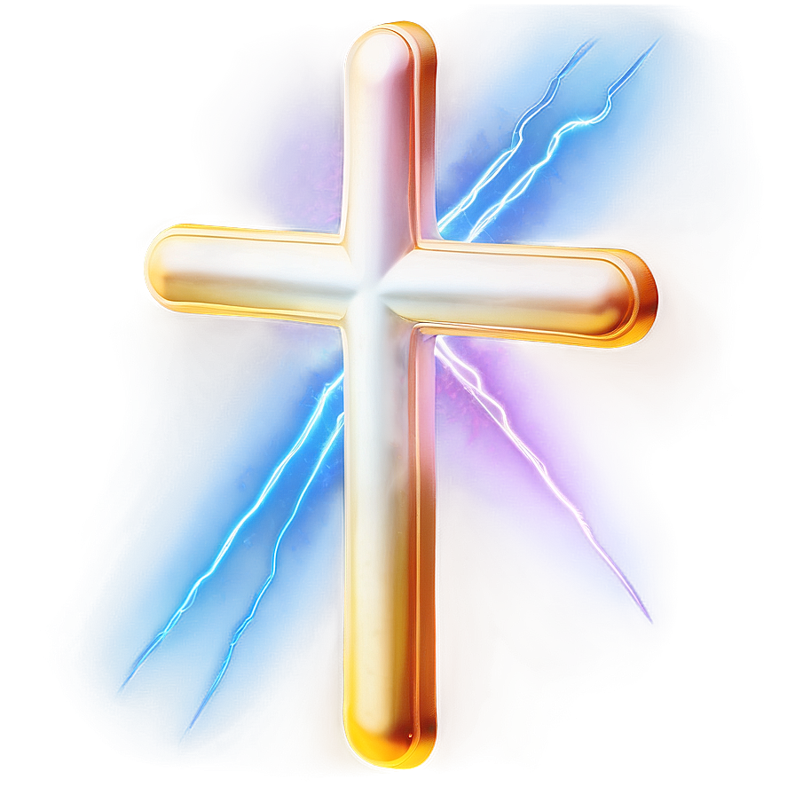 Glowing Thin Cross Png Iss