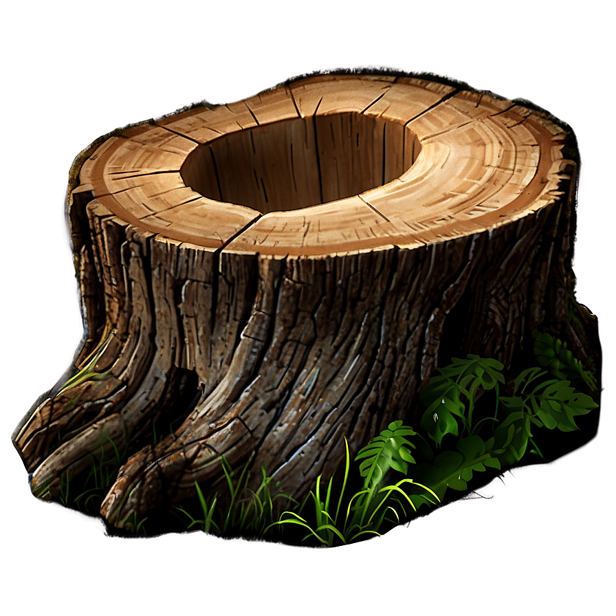 Glowing Tree Stump Png 06132024