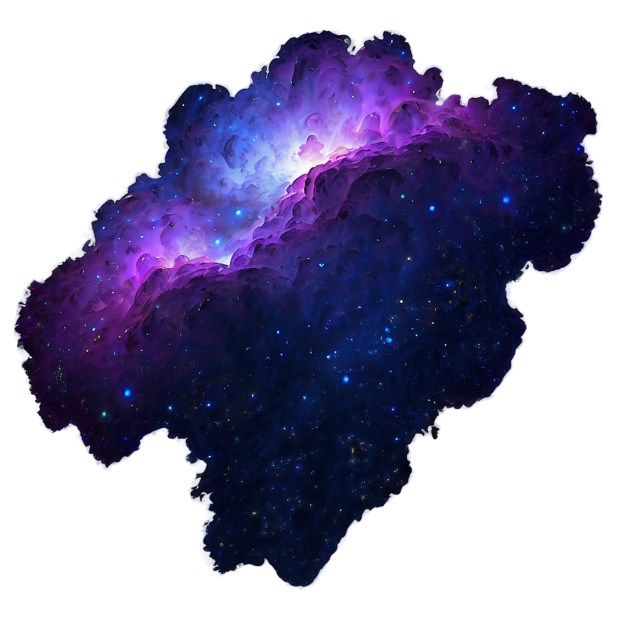 Glowing Violet Nebula Space Png Qmj66