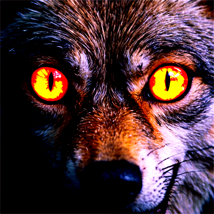 Glowing Wolf Eyes In The Dark Png 06292024