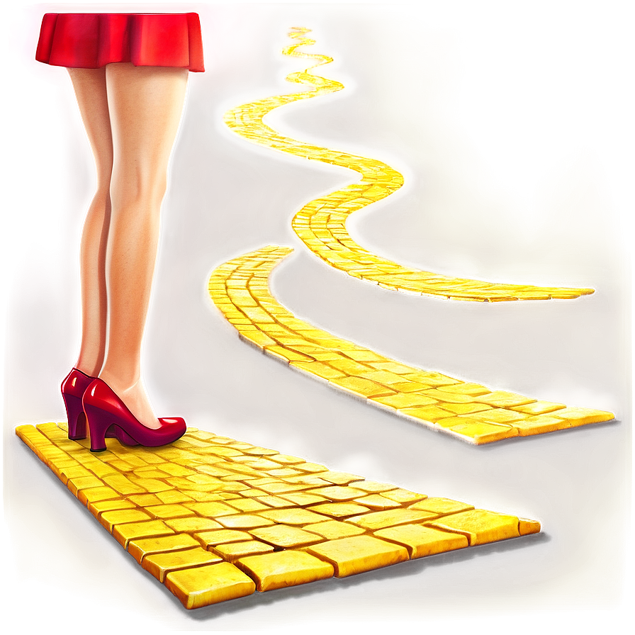 Glowing Yellow Brick Road Image Png 06262024