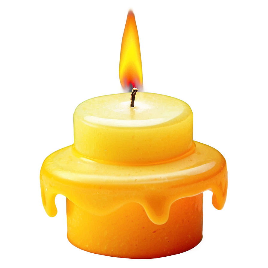 Glowing Yellow Candle Flame Png Qkc