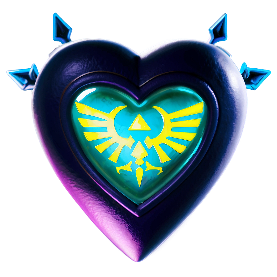 Glowing Zelda Heart Png 06262024