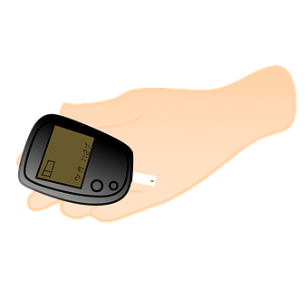 Glucose Monitoring Deviceon Hand