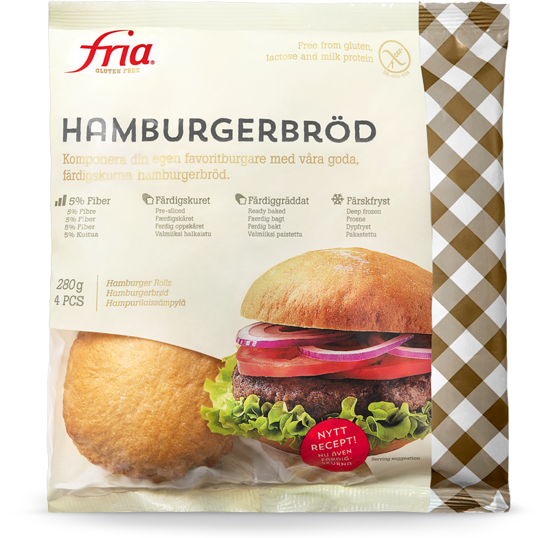 Gluten Free Hamburger Buns Package