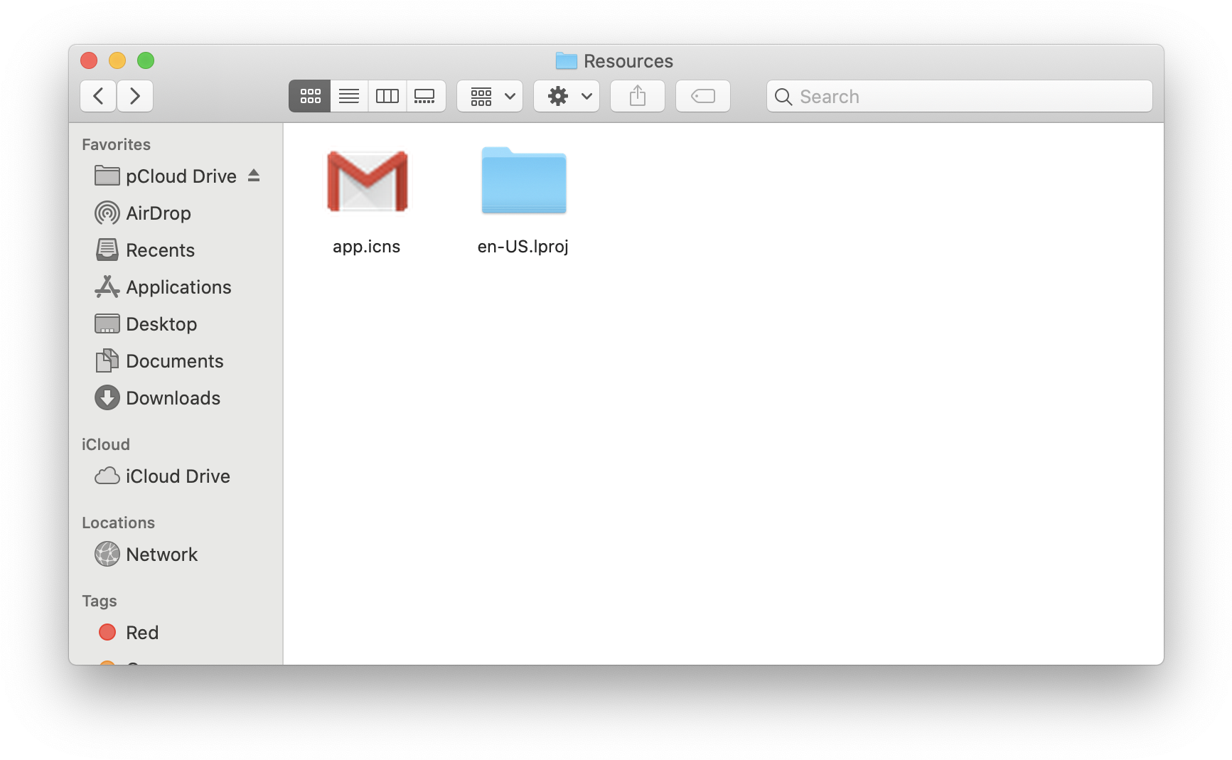 Gmail Icon Finder Window