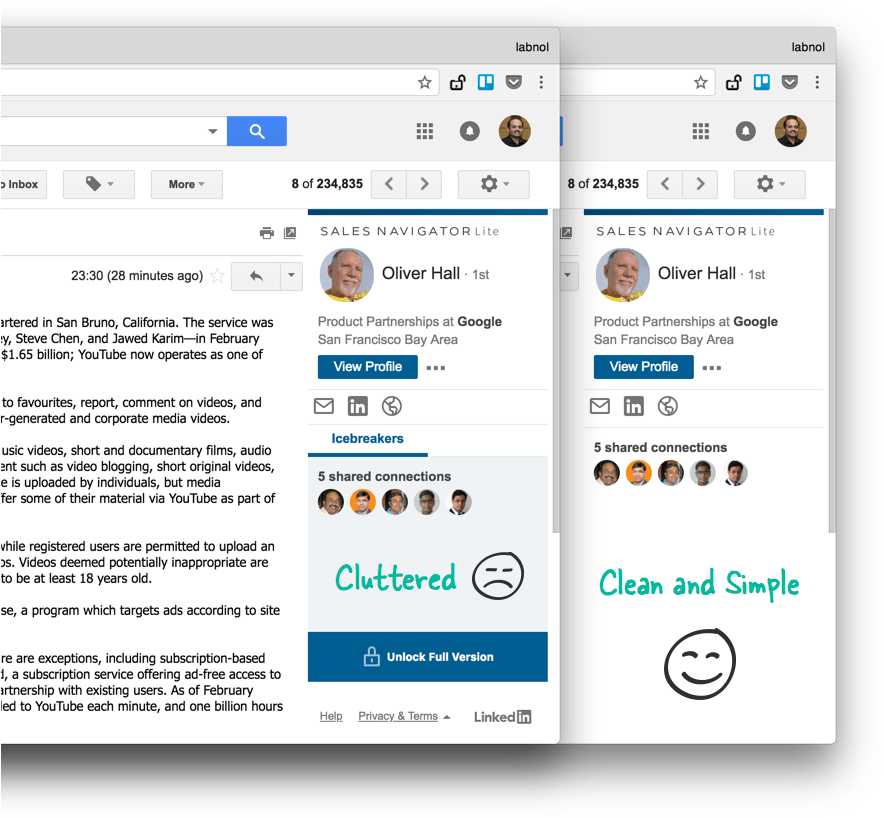 Gmail Interface Comparison