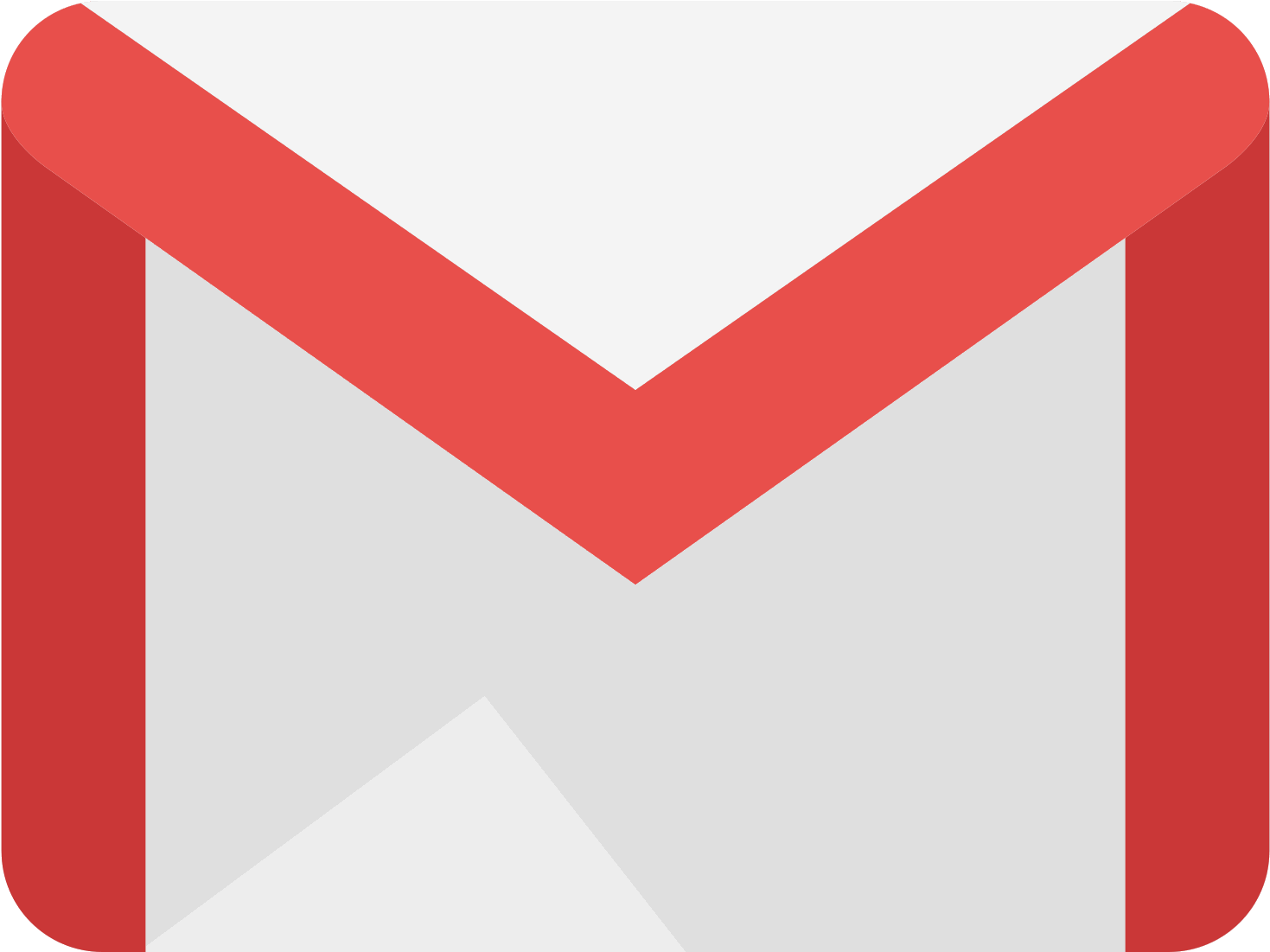 Gmail Logo Redand White