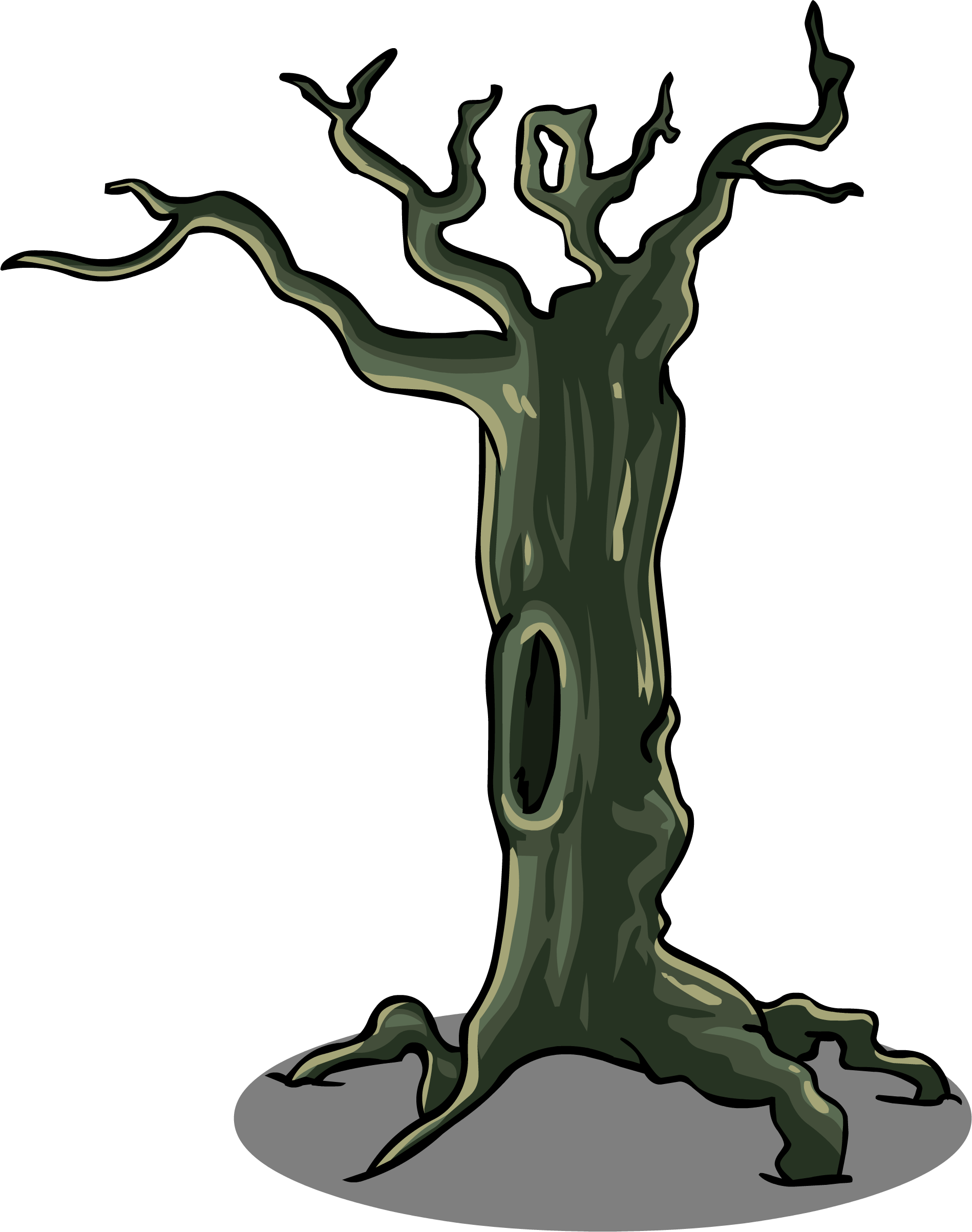 Gnarled_ Tree_ Trunk_ Vector