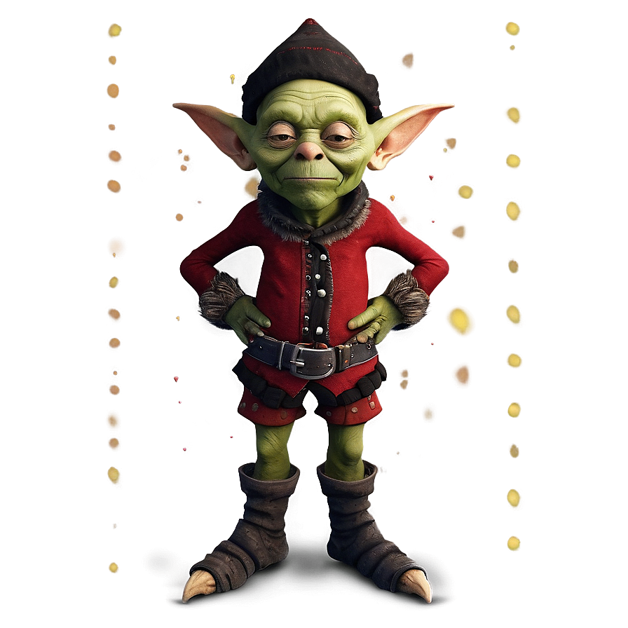 Goblin In Festive Outfit Png Bqd37