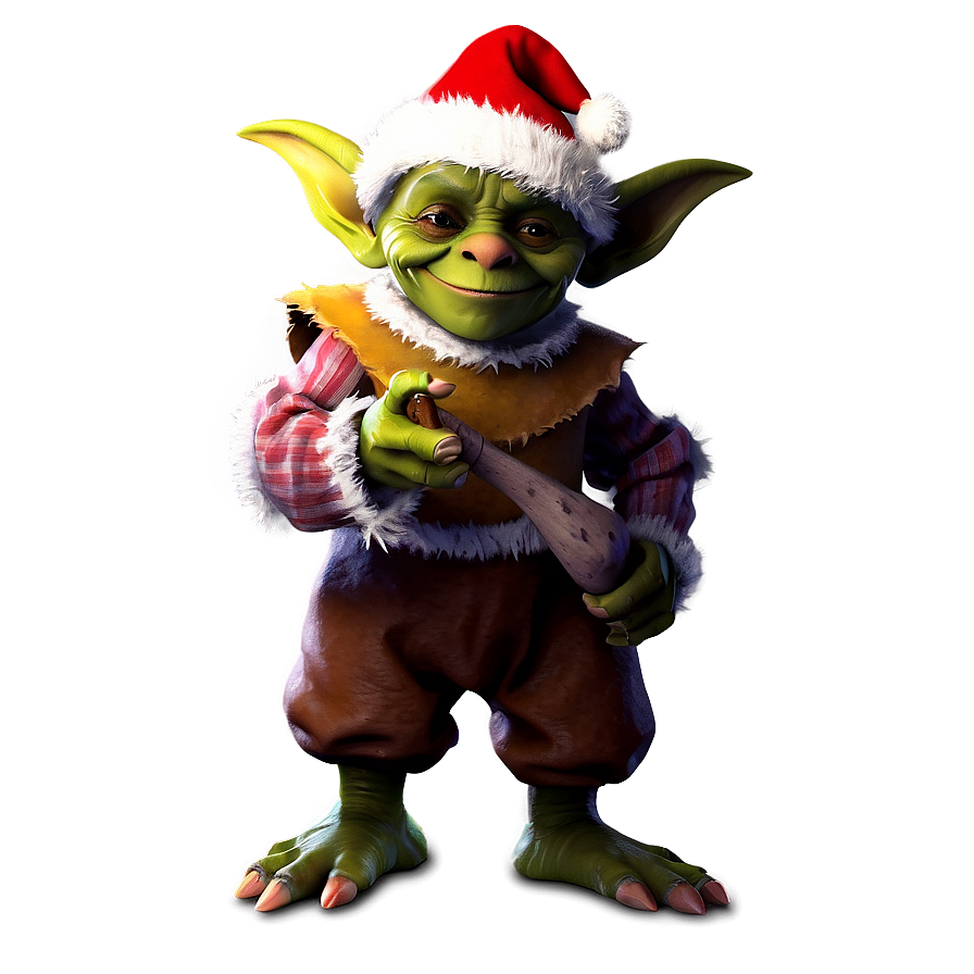 Goblin In Festive Outfit Png Tpa