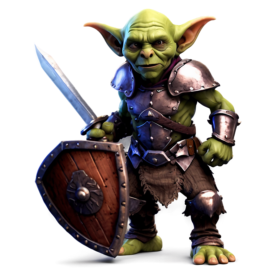 Goblin With Sword And Shield Png Orv