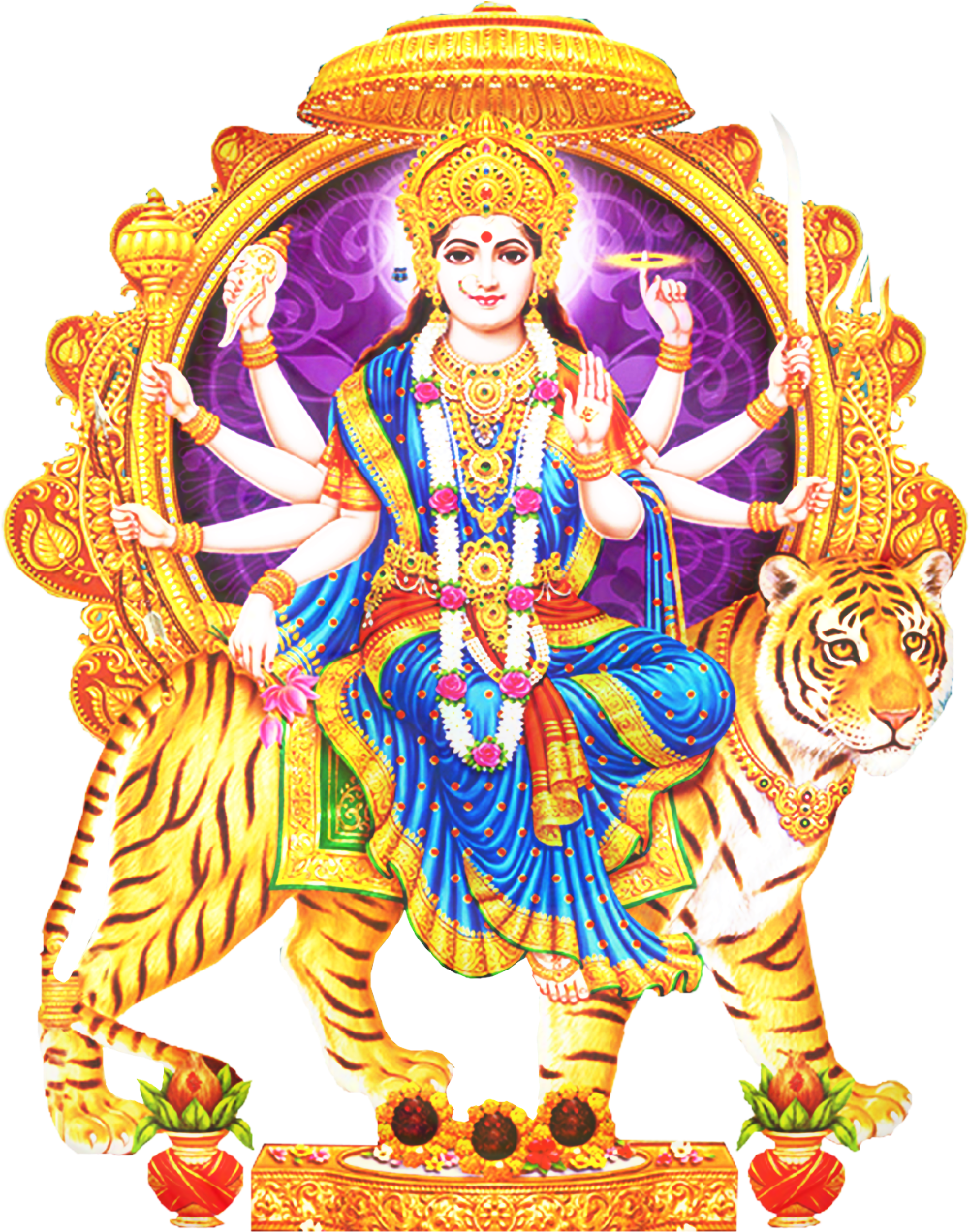 Goddess Durga On Tiger