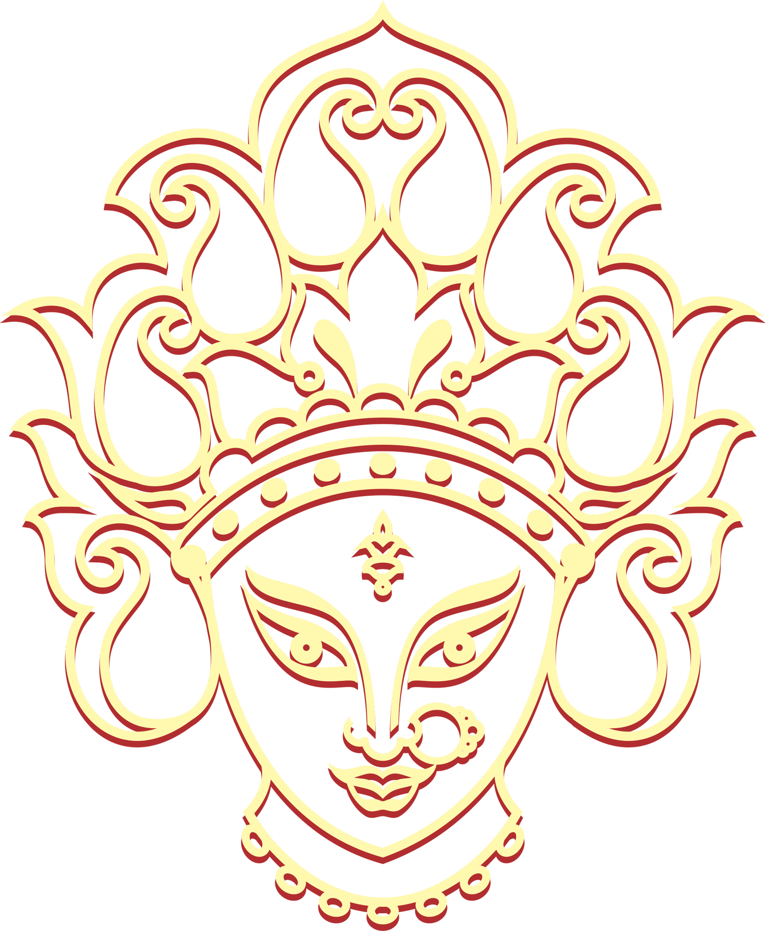 Goddess Durga Outline Artwork