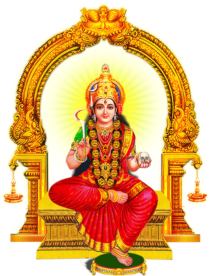 Goddess Durga Seatedon Lotus