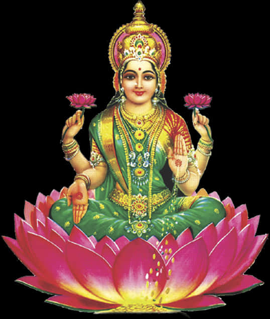 Goddess_ Lakshmi_on_ Lotus