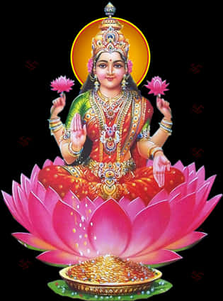 Goddess_ Lakshmi_on_ Lotus