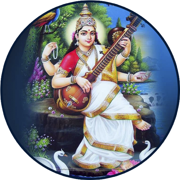 Goddess Saraswati Traditional Depiction