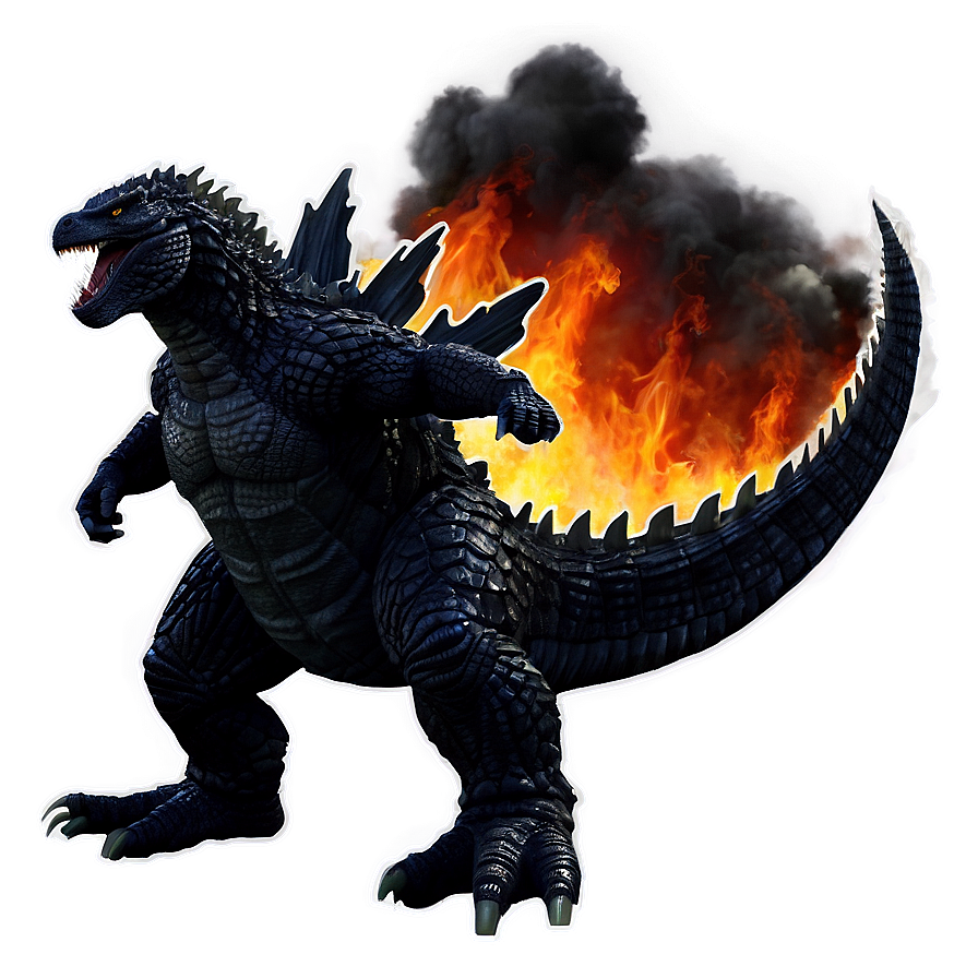 Godzilla 2014 Fiery Background Png 50