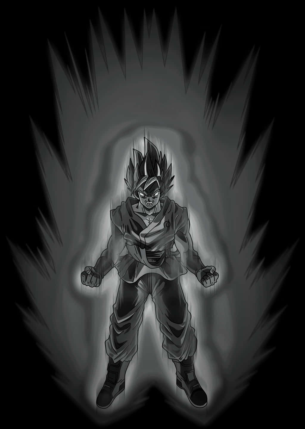 Goku_ Black_ Power_ Aura_ Illustration