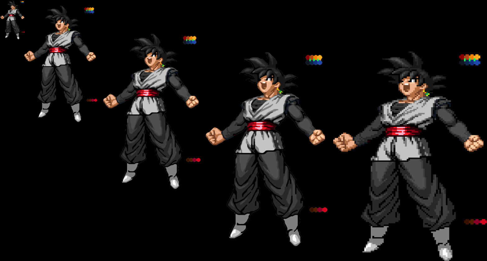 Goku_ Black_ Sprite_ Animation_ Stages