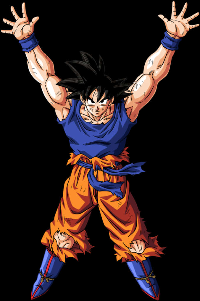 Goku Power Up Pose