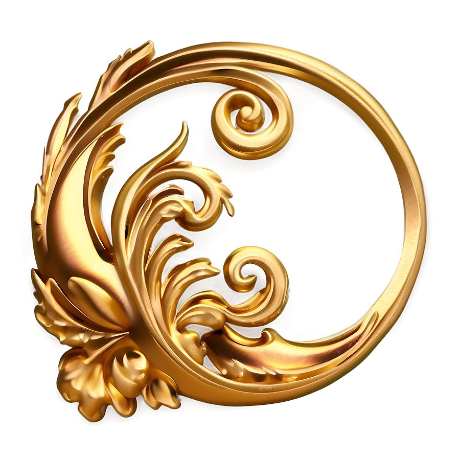 Gold Accents Swirls Png 06272024