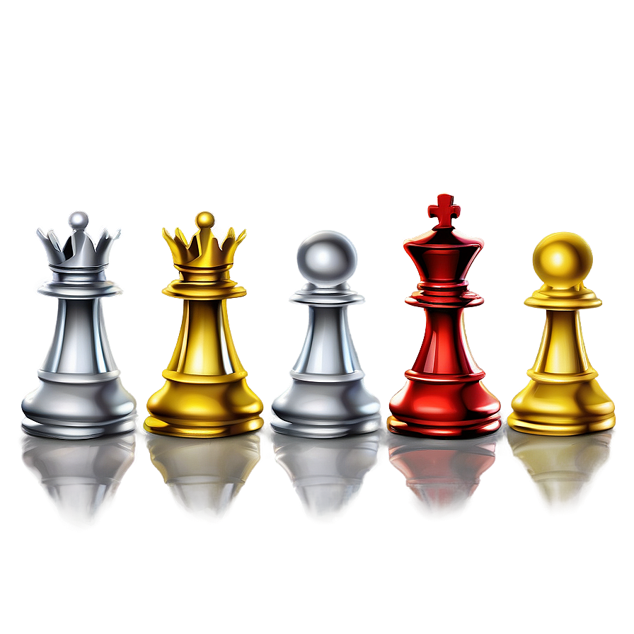 Gold And Silver Chess Pieces Png 88