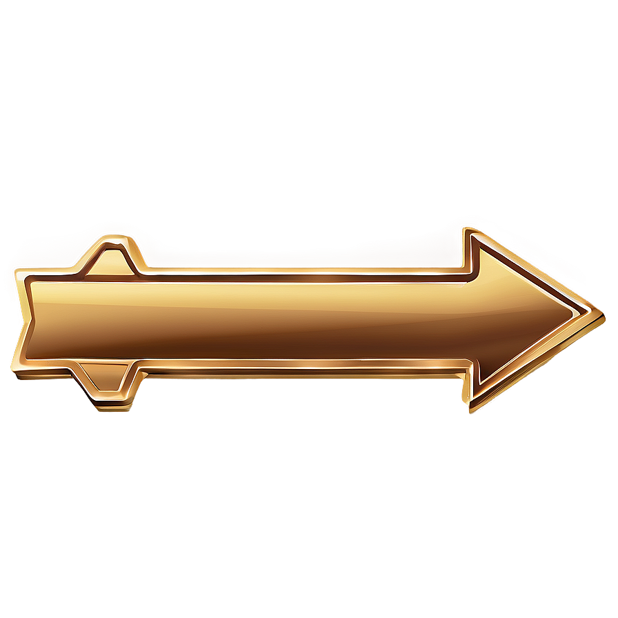 Gold Arrow Direction Sign Png 87