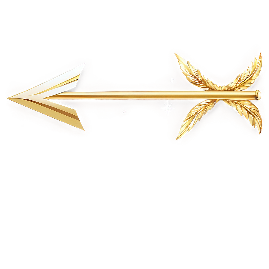 Gold Arrow With Sparkles Png 06212024