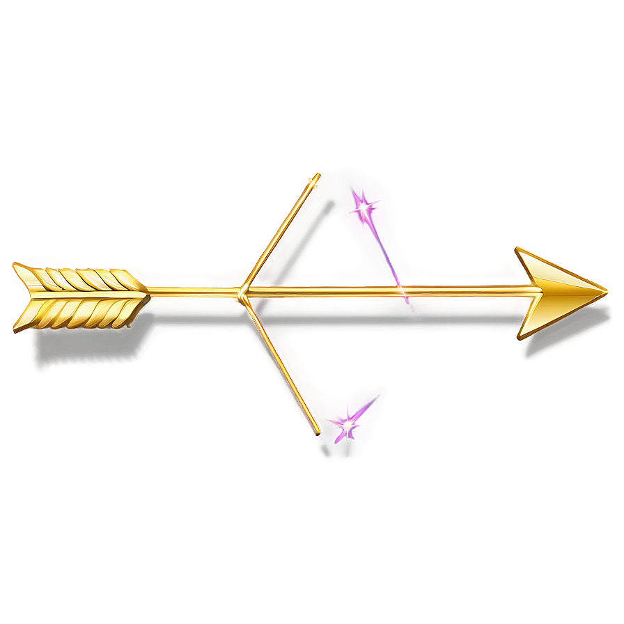 Gold Arrow With Sparkles Png Mit14