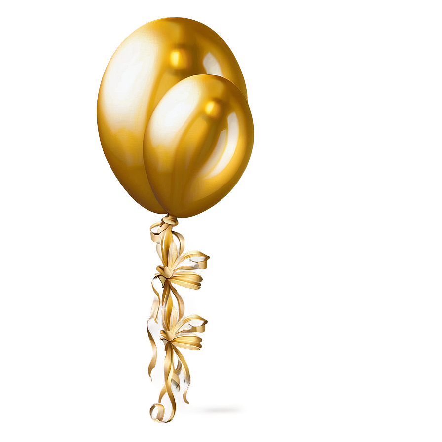 Gold Balloon Banner Png 06212024