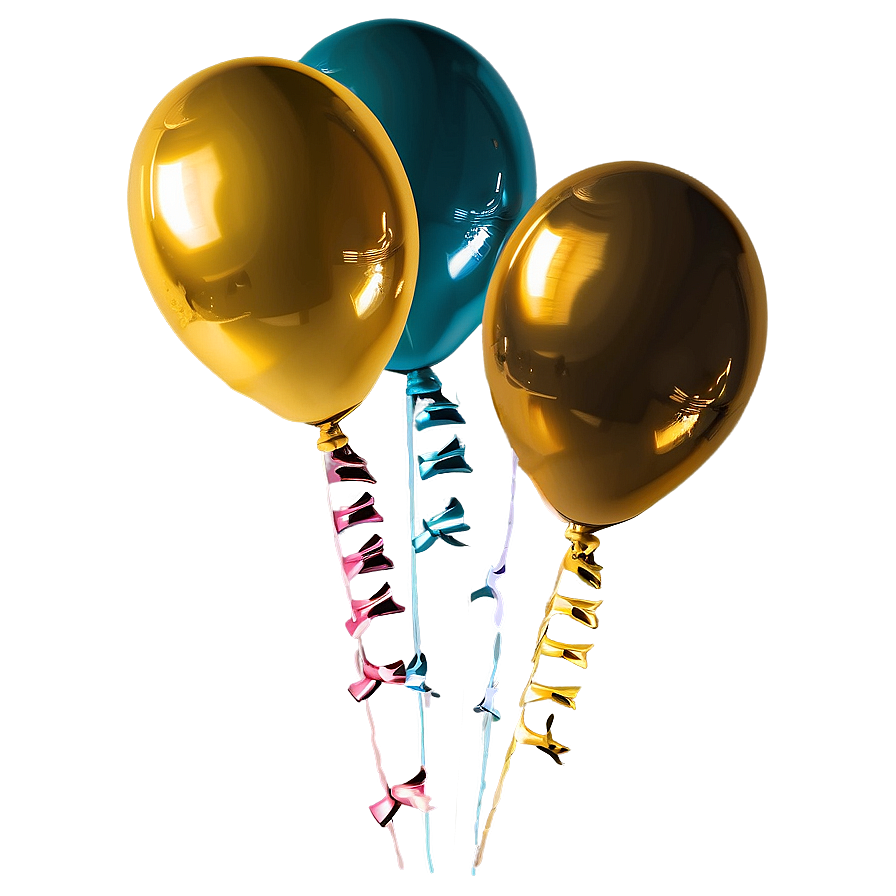 Gold Balloon Bouquet Png 06212024